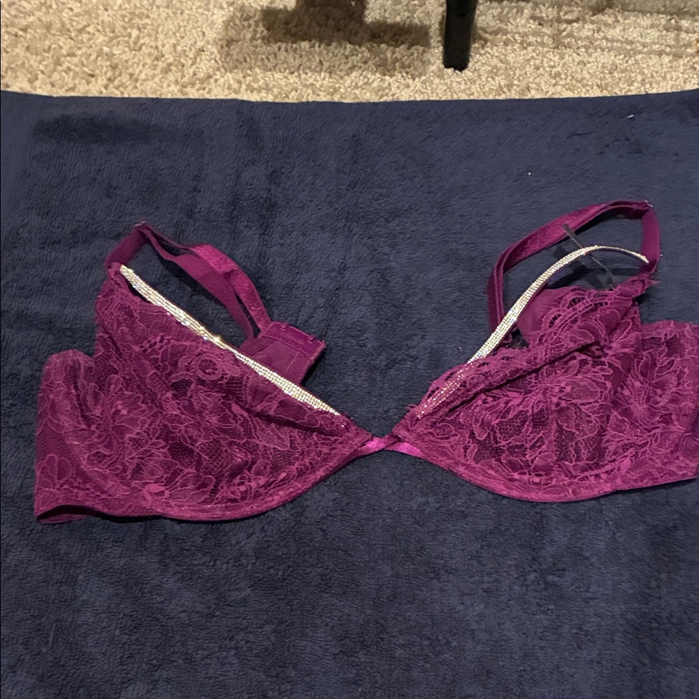Victoria's Secret Deep Purple Lace Bra